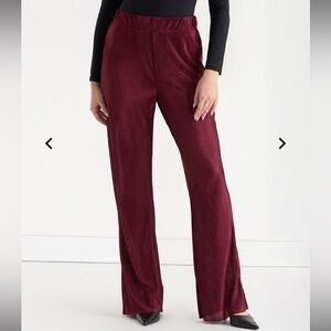 NWOT Ricki’s Burgundy XL Plisse Pant